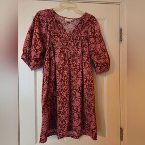 Elegant Floral Pink Dress